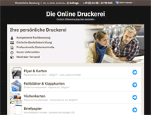 Tablet Screenshot of die-online-druckerei.com